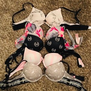 SET OF 5 VS PINK BRAS